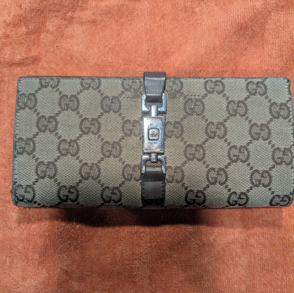 Gucci Brown Monogram Canvas Continental Wallet